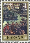 Stamps Spain -  ESPAÑA 1972 2080 Sello Nuevo Pintor Solana La Vuelta de la Pesca