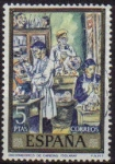 Stamps Spain -  ESPAÑA 1972 2081 Sello Pintor Solana Decoradores de Caretas Usado