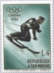 Stamps San Marino -  Juegos Olímpicos. Cortina d´Ampezo