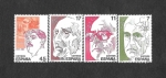 Stamps Spain -  Edf 2853-2856 - Personajes
