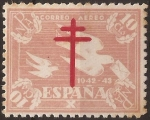 Stamps Spain -  Pro Tuberculosos, aéreo  1942  10 cents