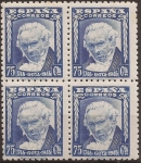 Stamps Spain -  II Cent nacimiento de Goya  1946  75 cents