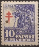 Stamps : Europe : Spain :  Pro Tuberculosos  1947 10 cents