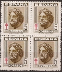 Stamps : Europe : Spain :  Esculapio 1948 5 cents