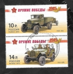 Stamps Russia -  7286 y 7288 - Vehículos militares