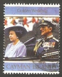 Sellos de Europa - Reino Unido -  islas caimán - 790 - Bodas de oro de la Reina Elizabeth II