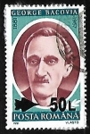 Stamps Romania -  George Bacovia - Overprinted