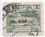 Stamps Bolivia -  XX Aniversario del gobierno del presidente Gualberto Villarroel