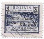 Stamps Bolivia -  XXV Aniversario del Departamento de Pando