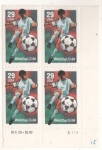 Stamps : America : United_States :  Futbolista block de 4 ,29 cent.USA Copa del mundo de fútbol 94. 