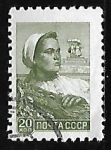 Stamps : Europe : Russia :  Mujeres recogiendo la cocecha