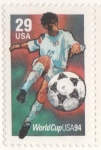 Stamps : America : United_States :  FUTBOLISTA 29 CENT. USA COPA MUNDIAL DE FÚTBOL 94