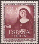 Stamps Spain -  XXXV Congreso Euc Intern BCN  1952  90 cents
