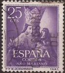 Stamps Spain -  Año Mariano  1954  25 cents