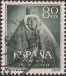 Stamps Spain -  Año Mariano  1954  80 cents