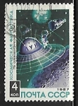 Stamps Russia -  En la orbita de la luna