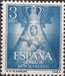 Stamps Spain -  Año Mariano  1954  3 ptas