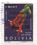 Stamps Bolivia -  Aniversario del Centro Filatelico Cochabamba 1957 - 1966