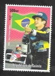 Stamps Guinea -  Ayton Senna, piloto de Fórmula 1