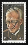 Stamps South Africa -  Jacob Daniel du Toit, Totius (1877-1953)