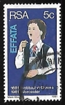 Stamps South Africa -  Deaf girl learning to speak