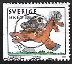 Stamps Sweden -  Niño a caballo