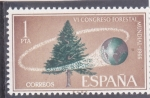 Stamps Spain -  VI CONGRESO FORESTAL MUNDIAL (33)