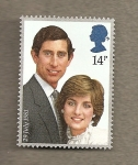 Stamps United Kingdom -  Principes Diana y Carlos