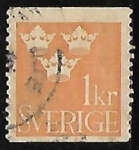 Stamps : Europe : Sweden :  Tres coronas