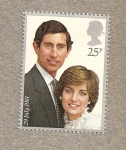 Stamps United Kingdom -  Principes Diana y Carlos