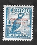 Sellos de Europa - Reino Unido -  Lundy - Coronación 2-6-1953, - frailecillo