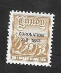 Stamps : Europe : United_Kingdom :  Lundy - Coronación 2-6-1953, - frailecillos