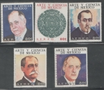 Stamps : America : Mexico :  ARTE Y CIENCIA DE MÉXICO SEGUNDA SERIE 1973- SERIE COMPLETA NH.