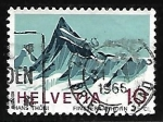 Stamps Switzerland -  Finsteraarhorn mountain