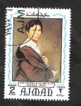 Sellos del Mundo : Asia : Emiratos_�rabes_Unidos : Ajman 107 - Autoretrato de Ingres