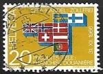 Stamps Switzerland -  Asociación Europea de Libre Comercio  Banderas