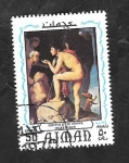 Stamps United Arab Emirates -  Ajman 107 - Edipo y la Esfinge, de Ingres