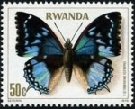 Stamps Rwanda -  Mariposas