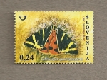 Stamps Europe - Slovenia -  Mariposa Callimorpha cuadripunctata