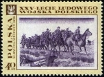 Stamps Poland -  Pinturas del Ejército Popular Polaco, 25th Anniv.