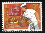 Stamps Switzerland -  Profesiones - panadero