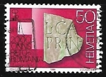Stamps Switzerland -  Pidra con inscripcion