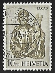 Stamps Switzerland -  Saint Luke with the bull