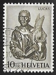 Stamps Switzerland -  Saint Luke with the bull