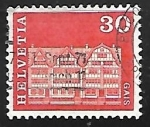 Sellos de Europa - Suiza -  Village square houses