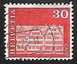 Stamps Switzerland -  Village square houses