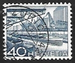 Stamps Switzerland -  Rhine Harbor Basel