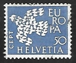 Stamps Switzerland -  Europa- paloma mensagera