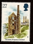 Stamps United Kingdom -  Arqueologia Industrial - Mina de estaño de St. Agnes