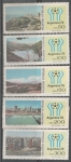 Stamps Argentina -  LUGARES DE LA ONCEAVA COPA DEL MUNDO DE FÚTBOL ARGENTINA 78 SERIE COMPLETA DE 5 SELLOS